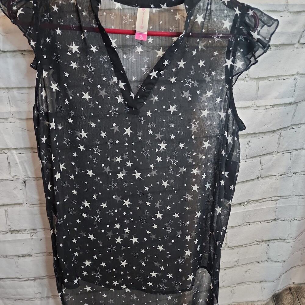 No Boundaries High Low Sheer Shirt